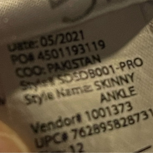 SANCTUARY Black Camouflage Skinny Ankle Jeans Size 12 - Picture 11 of 12